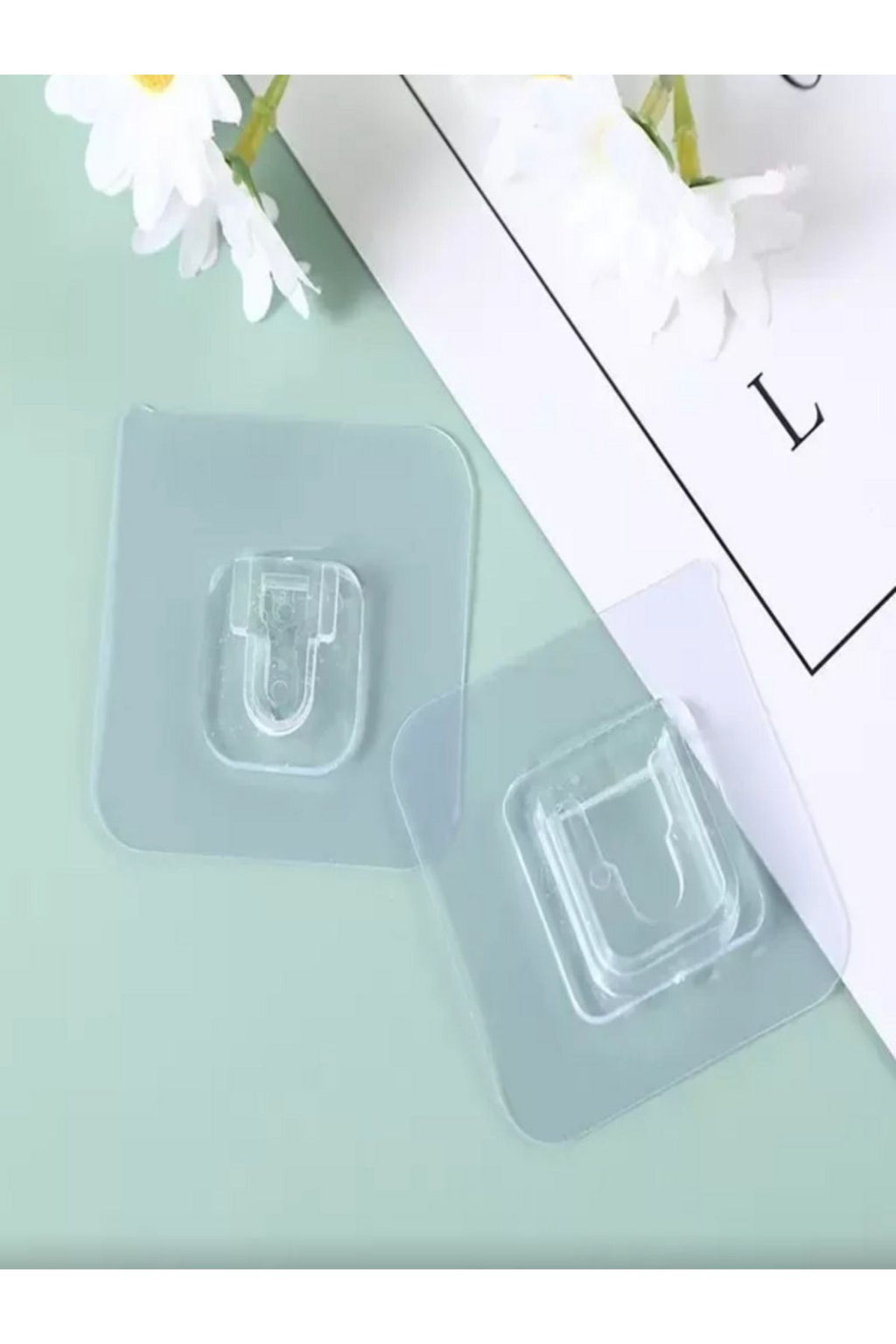 Anında Kapımda | 10 Adet Geçmeli Klips Askı – Yapışkanlı Tablo, Ayna ve Resim Sabitleme Aparatı