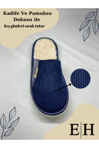 Anında Kapımda | Unisex Kadife Deri Detaylı EVA Taban Ev Terliği – Rahat, Hafif ve Şık Tasarım
