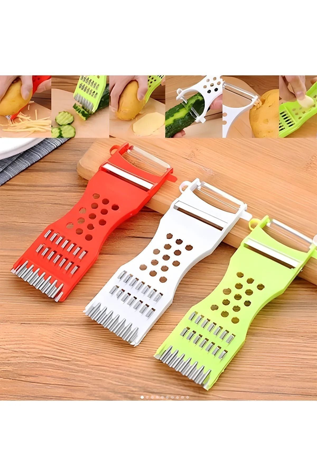 Anında Kapımda | Çok Fonksiyonlu Rende ve Soyacak – Sebze Meyve Doğrayıcı, Jülyen ve Dilimleyici