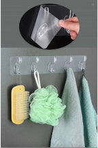 Anında Kapımda | 5’li Kendinden Yapışkanlı Güçlü Silikon Şeffaf Askılık – Kapı Arkası, Mutfak, Banyo, Duvar Askı