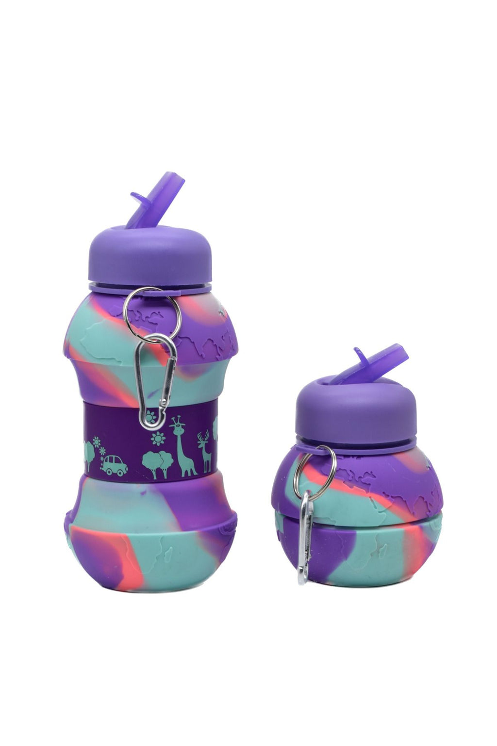 Anında Kapımda | Silikon Katlanabilir Sızdırmaz Pipetli Suluk – 550 ML Çocuk Okul ve Seyahat Matara