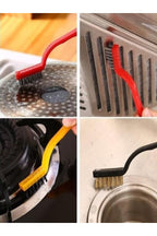 Anında Kapımda | 3’lü Tel Fırça Seti – Aspiratör, Ocak, Banyo, Musluk, Duşakabin, Lavabo ve Fırın Temizlik Fırçası