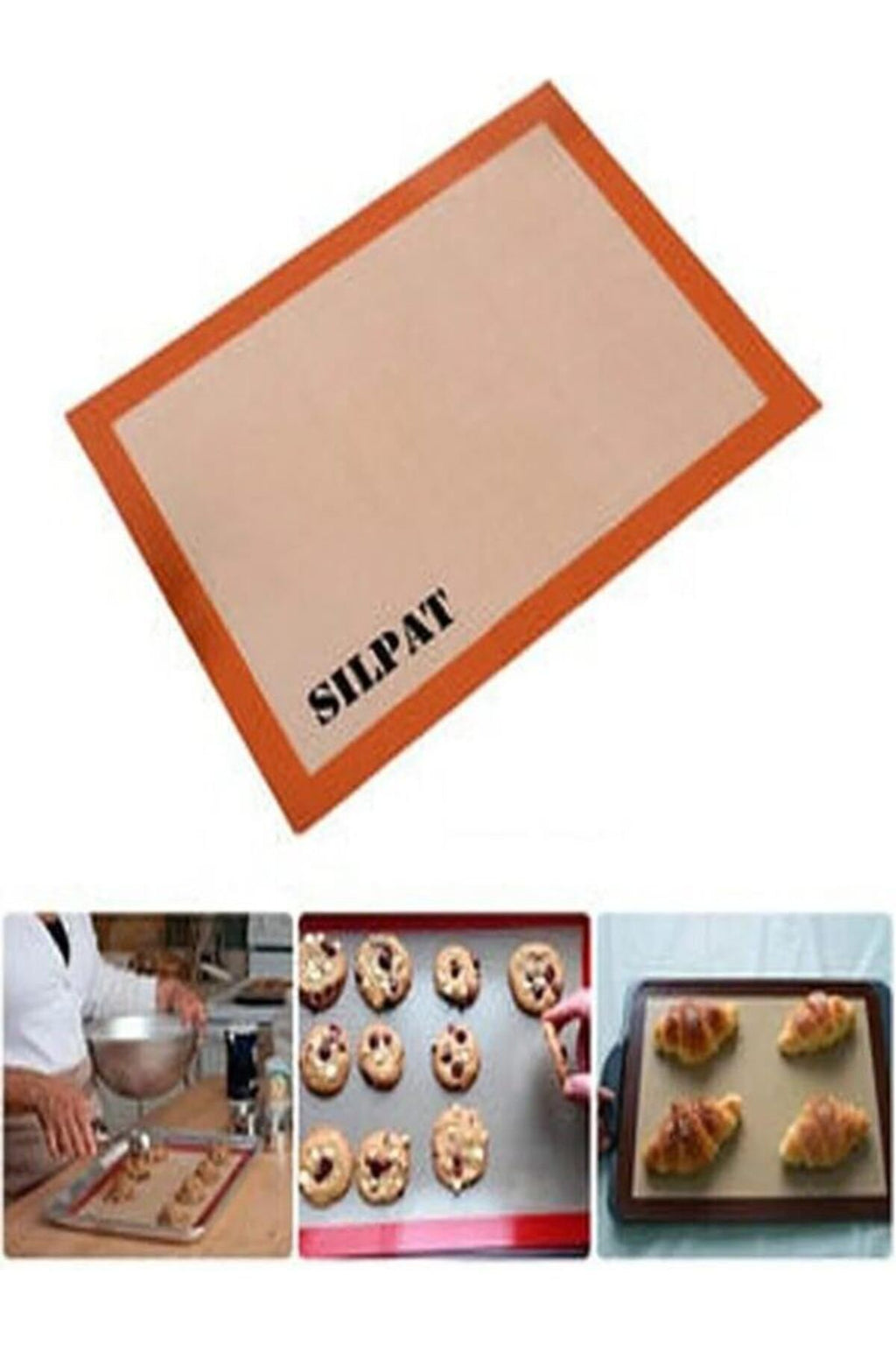 Anında Kapımda | Silikon Pişirme Matı Profesyonel Silpat Yanmaz Yapışmaz Yıkanabilir 40x30 cm