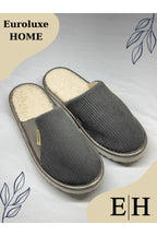 Anında Kapımda | Unisex Kadife Deri Detaylı EVA Taban Ev Terliği – Rahat, Hafif ve Şık Tasarım