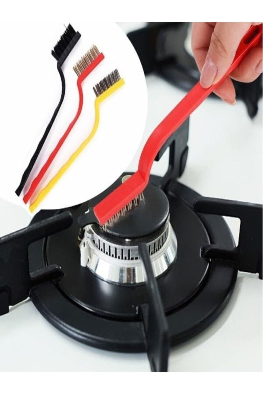 Anında Kapımda | 3’lü Tel Fırça Seti – Aspiratör, Ocak, Banyo, Musluk, Duşakabin, Lavabo ve Fırın Temizlik Fırçası