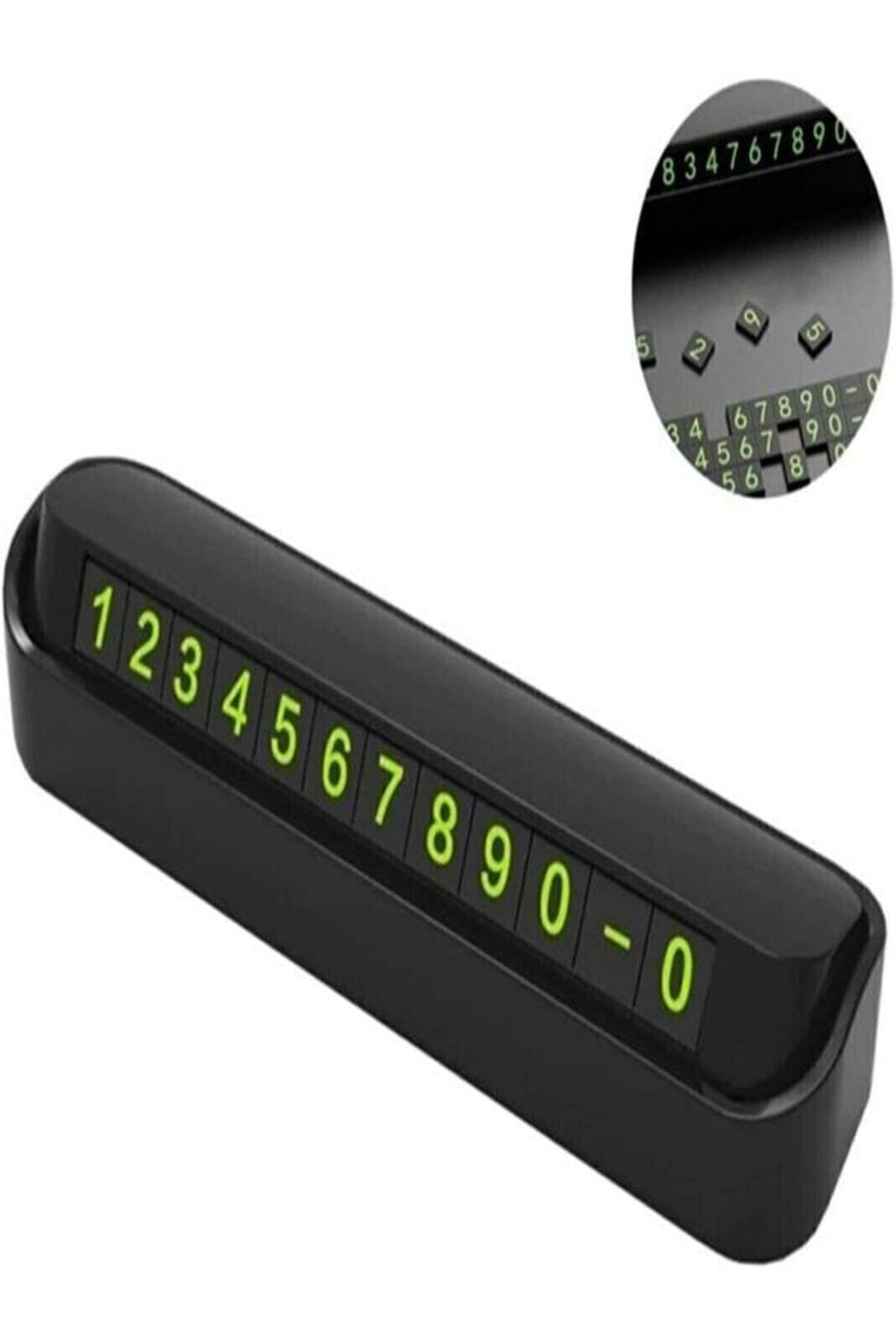 Anında Kapımda | Fosforlu Aç Kapa Sistemli Araç Telefon Numaratörü – Torpido Üstü Park Numara Göstergesi