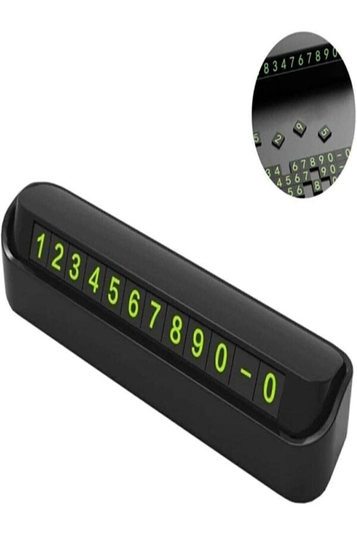 Anında Kapımda | Fosforlu Aç Kapa Sistemli Araç Telefon Numaratörü – Torpido Üstü Park Numara Göstergesi