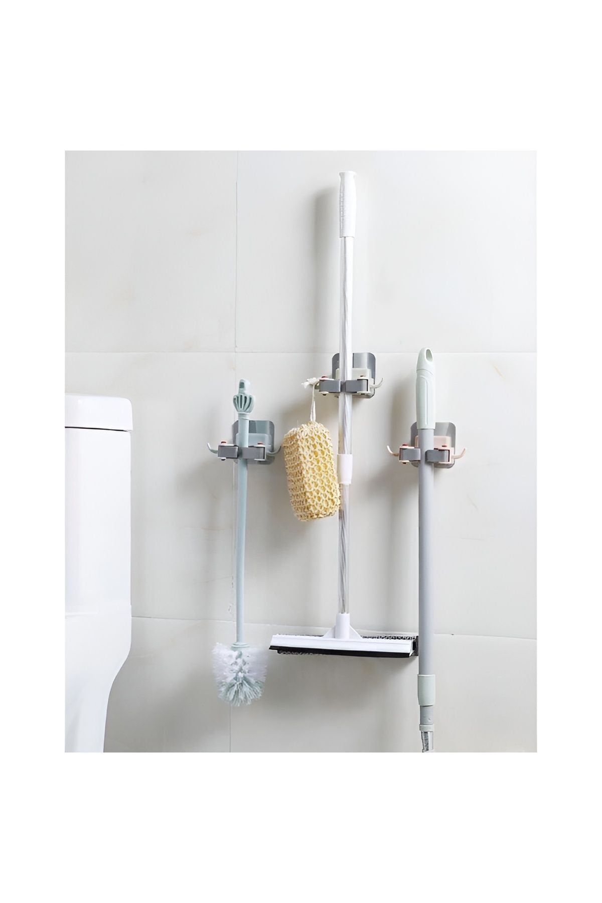 Anında Kapımda | Sihirli Mop Tutucu – Duvar Askı Aparatı, Fırça ve Sap Tutacak Pratik Düzenleyici