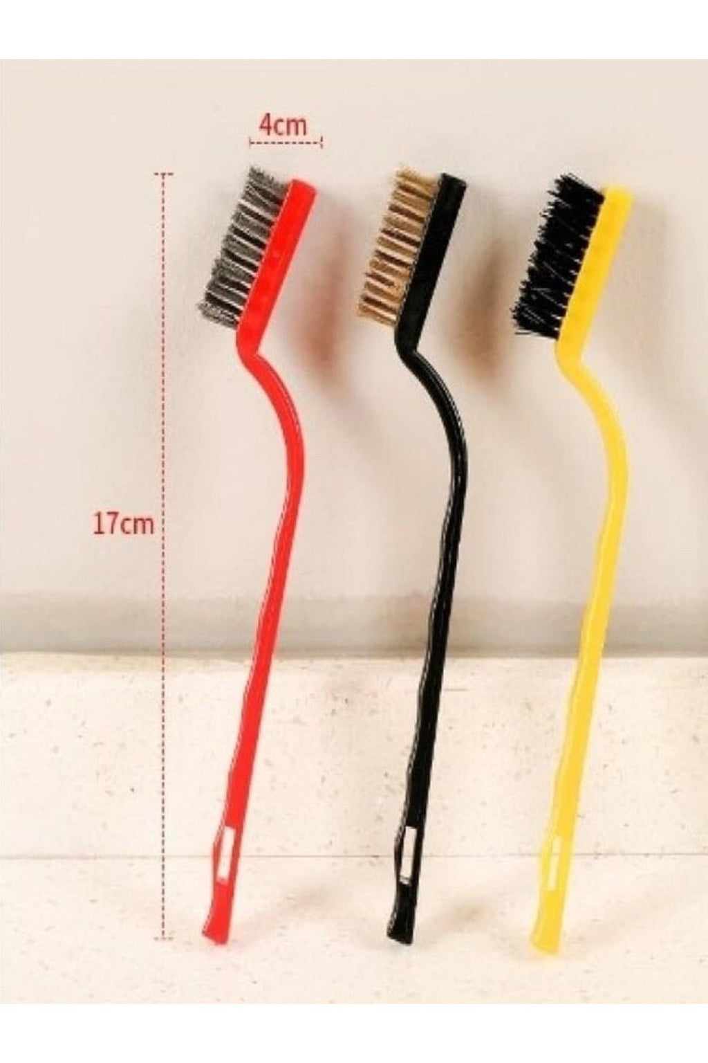 Anında Kapımda | 3’lü Tel Fırça Seti – Aspiratör, Ocak, Banyo, Musluk, Duşakabin, Lavabo ve Fırın Temizlik Fırçası