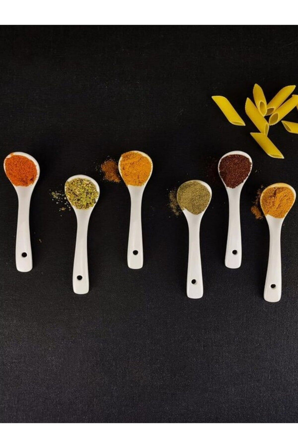 Anında Kapımda | 12’li Porselen Çay Kaşığı Seti – Beyaz Seramik Tatlı, Kahve ve Dondurma Kaşıkları