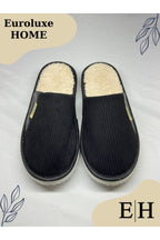 Anında Kapımda | Unisex Kadife Deri Detaylı EVA Taban Ev Terliği – Rahat, Hafif ve Şık Tasarım