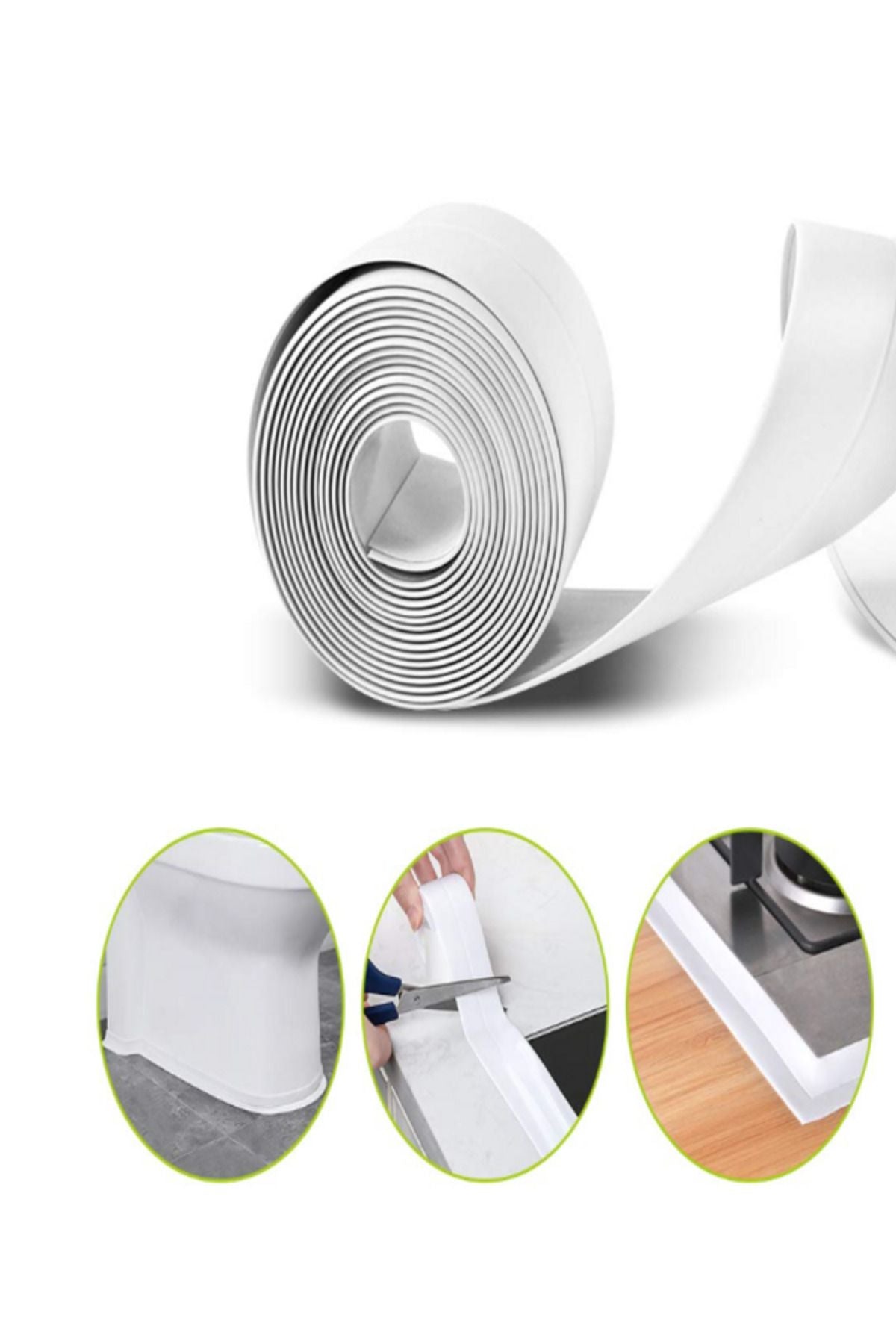 Anında Kapımda | Su Sızdırmaz Lavabo Küvet Ocak Kenar İzolasyon Bandı – Beyaz Tamir ve Koruma Bandı