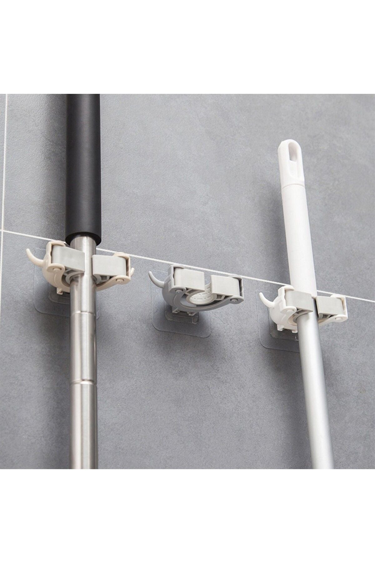 Anında Kapımda | Sihirli Mop Tutucu – Duvar Askı Aparatı, Fırça ve Sap Tutacak Pratik Düzenleyici