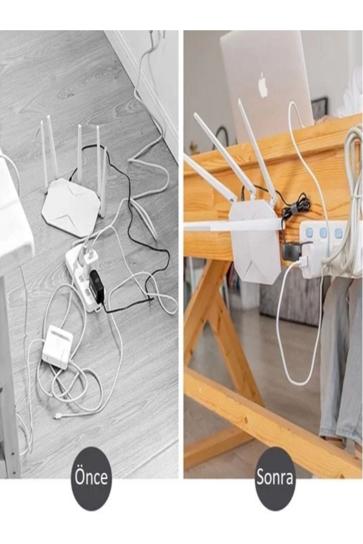 Anında Kapımda | 10 Adet Geçmeli Klips Askı – Yapışkanlı Tablo, Ayna ve Resim Sabitleme Aparatı