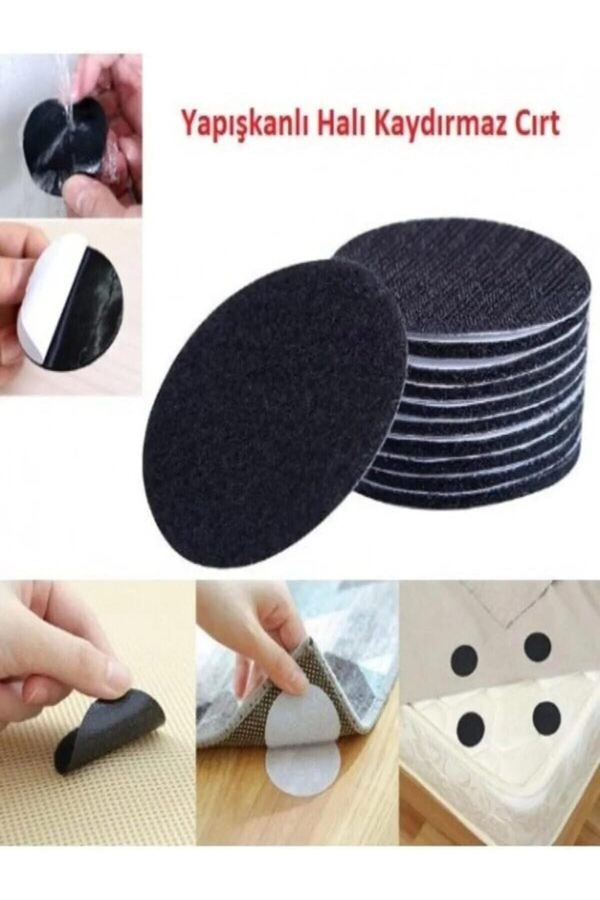 Anında Kapımda | 10’lu Halı Kilim Koltuk Örtüsü Kaydırmaz Sabitleyici Ped – Yıkanabilir ve Kendinden Yapışkanlı Cırt Set