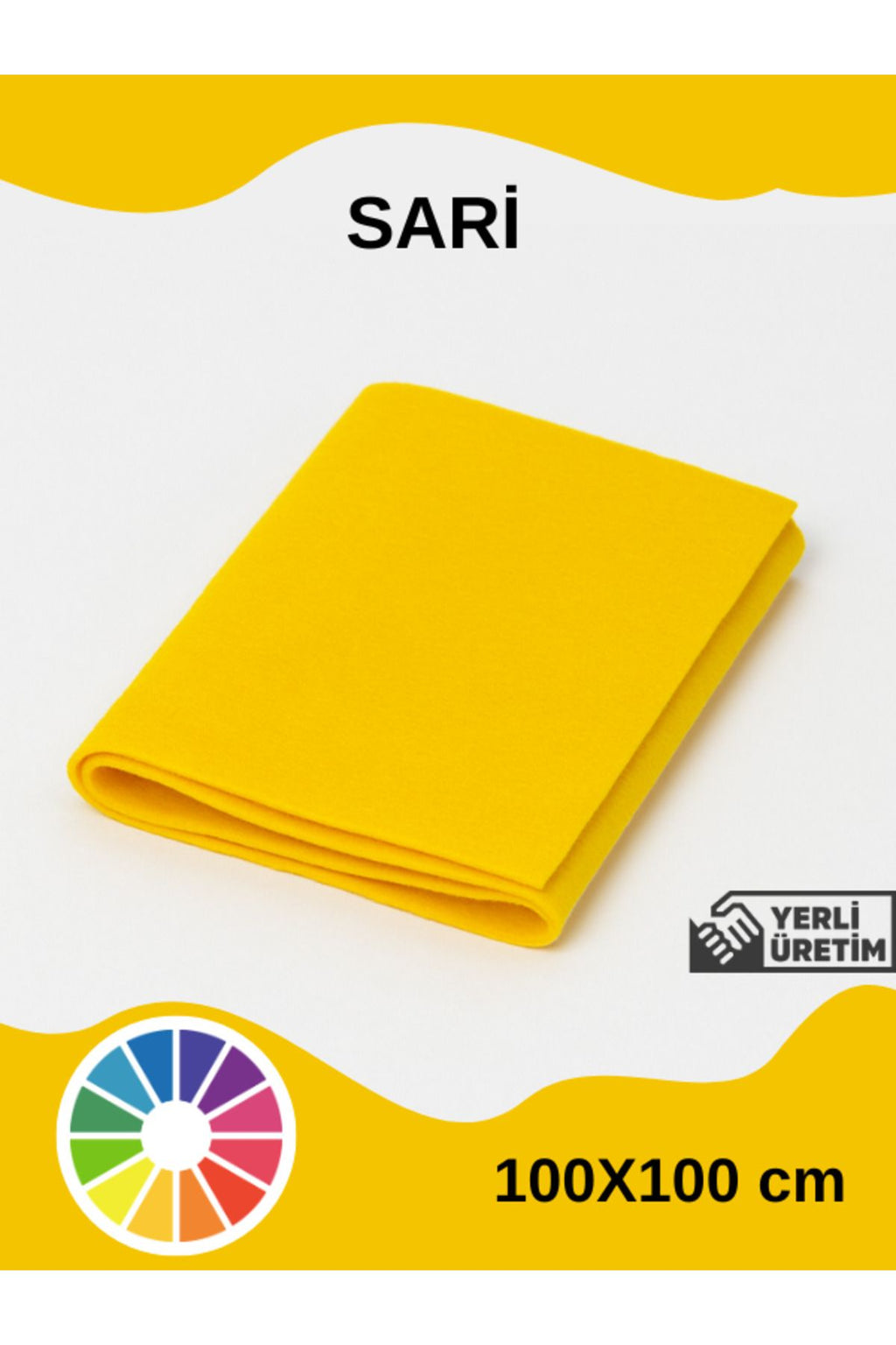 Anında Kapımda | Metrelik İnce Keçe Kumaş 1 mm – 100x100 cm Renkli El İşi, Hobi, Aktivite, Parti ve Dekoratif Keçe Kumaşı