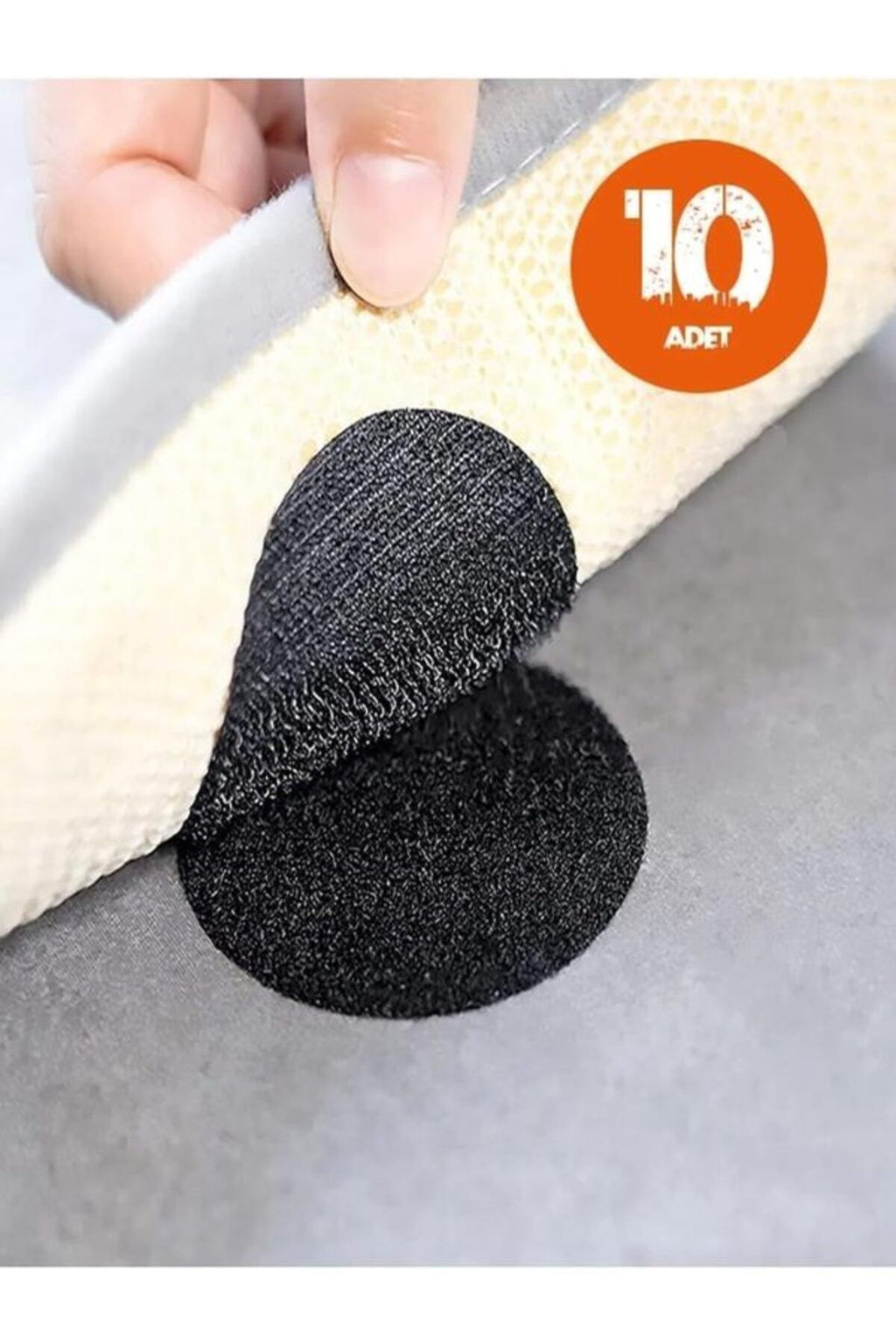 Anında Kapımda | 10’lu Halı Kilim Koltuk Örtüsü Kaydırmaz Sabitleyici Ped – Yıkanabilir ve Kendinden Yapışkanlı Cırt Set