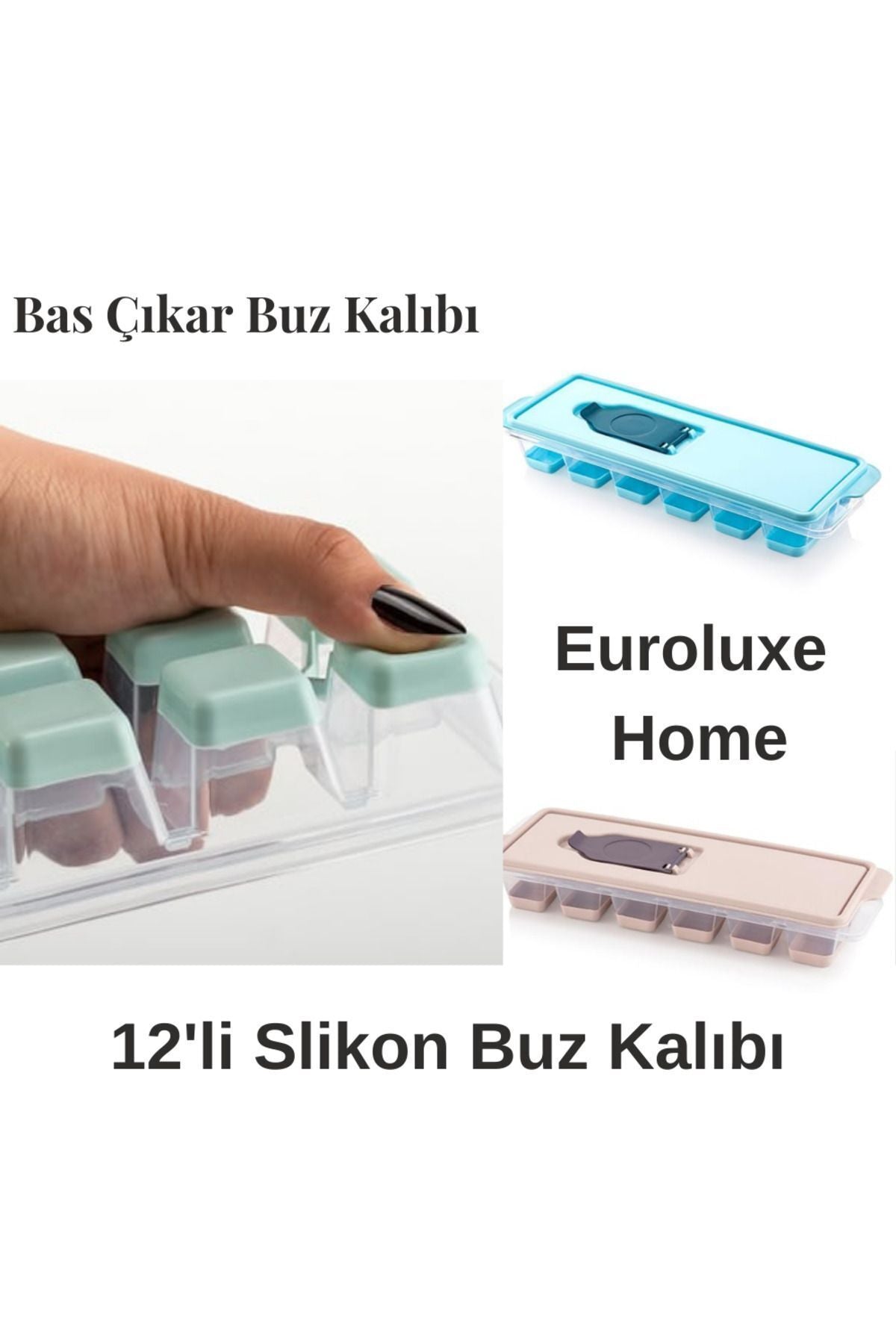 Anında Kapımda | 12 Bölmeli Silikon Buz Kalıbı – Esnek ve Dayanıklı Buz Küpü Kalıbı