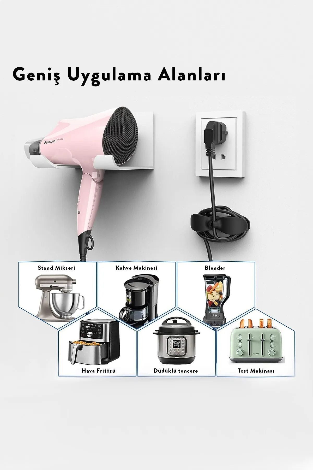 Anında Kapımda | 3’lü Yapışkanlı Kablo Sabitleyici Düzenleyici Çok Amaçlı Kablo Tutucu Toparlayıcı