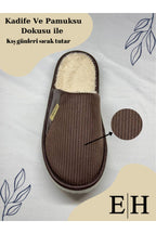 Anında Kapımda | Unisex Kadife Deri Detaylı EVA Taban Ev Terliği – Rahat, Hafif ve Şık Tasarım