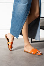 Anında Kapımda | Kadın Yazlık Düz Taban Rahat Günlük Terlik – Ev ve Dış Mekan Kullanımına Uygun Oran Modeli