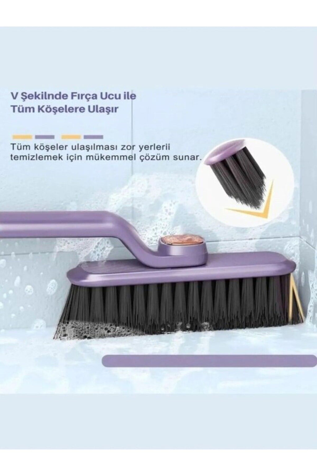 Anında Kapımda | 360 Derece Döner Başlıklı Temizlik Fırçası – Cımbızlı Dar Alan Mutfak ve Banyo Temizlik Fırçası