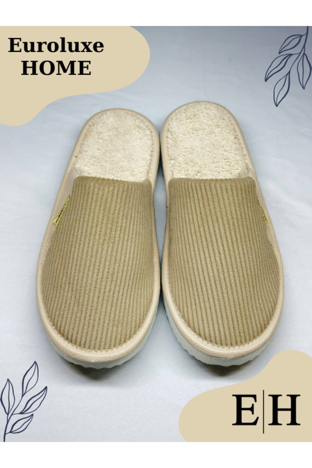 Anında Kapımda | Unisex Kadife Deri Detaylı EVA Taban Ev Terliği – Rahat, Hafif ve Şık Tasarım