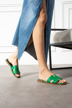 Anında Kapımda | Kadın Yazlık Düz Taban Rahat Günlük Terlik – Ev ve Dış Mekan Kullanımına Uygun Oran Modeli