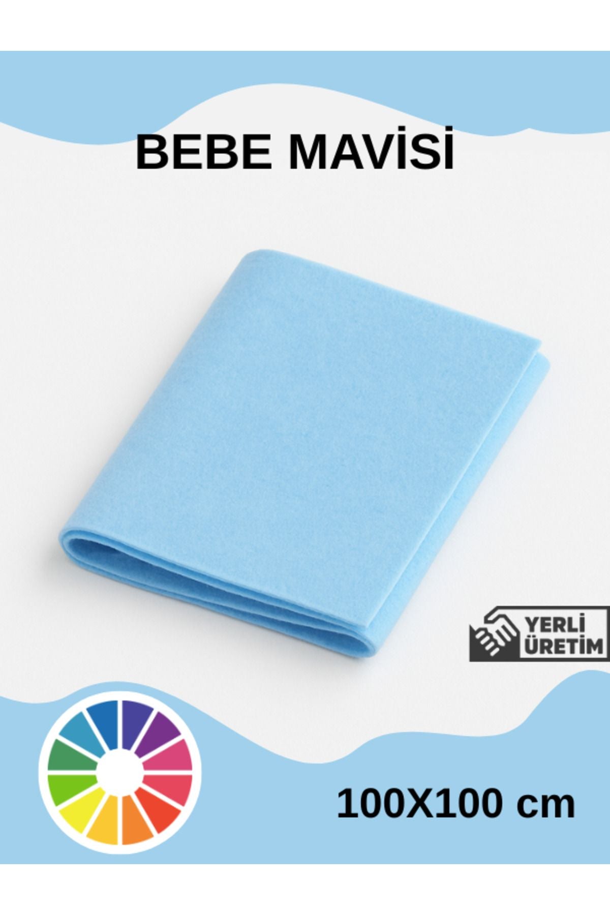 Anında Kapımda | Metrelik İnce Keçe Kumaş 1 mm – 100x100 cm Renkli El İşi, Hobi, Aktivite, Parti ve Dekoratif Keçe Kumaşı