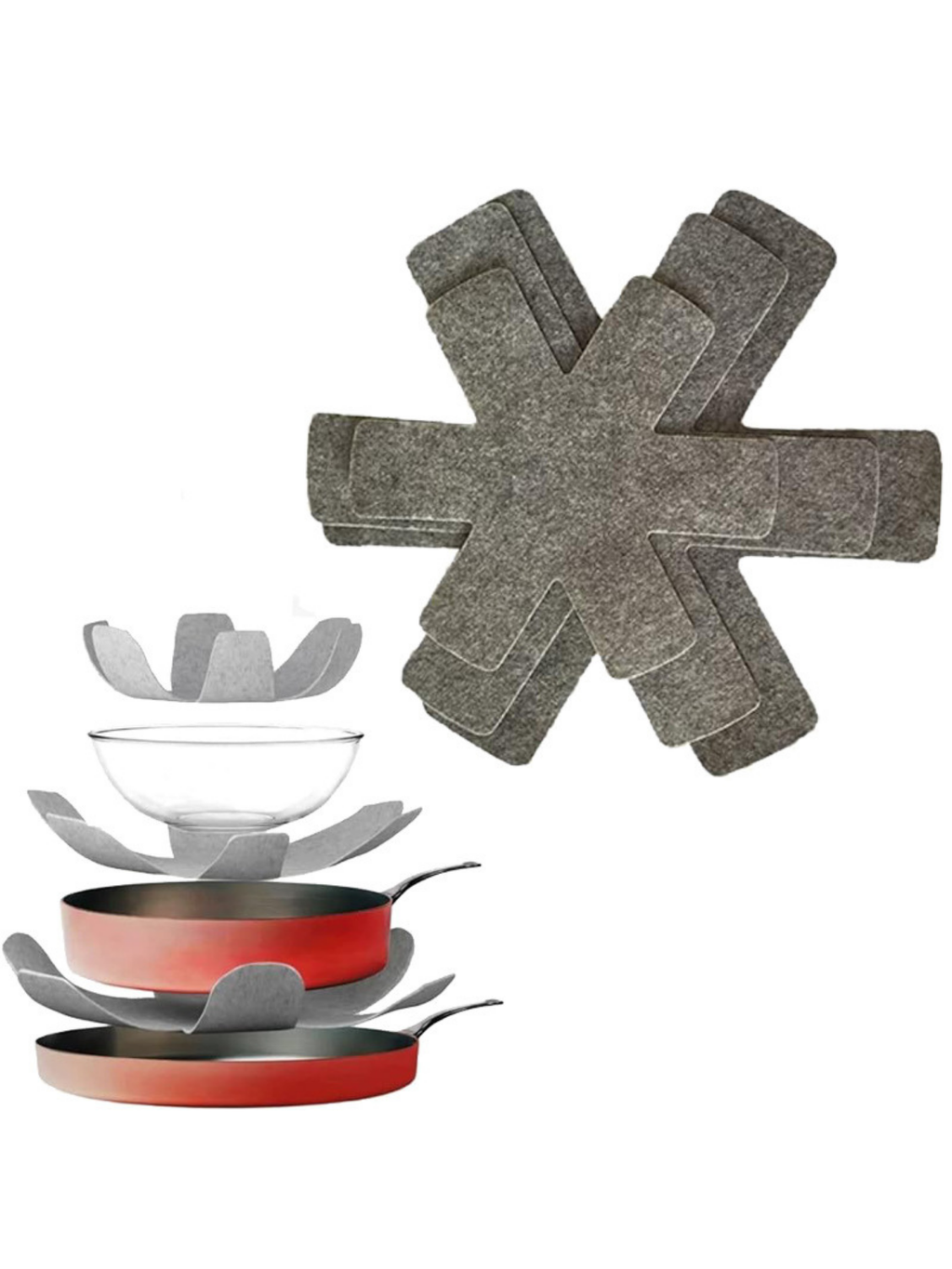 Anında Kapımda | 12’li Kalın Çizdirmez Tencere, Tava ve Borcam Koruyucu Elyaf Keçe 30x30