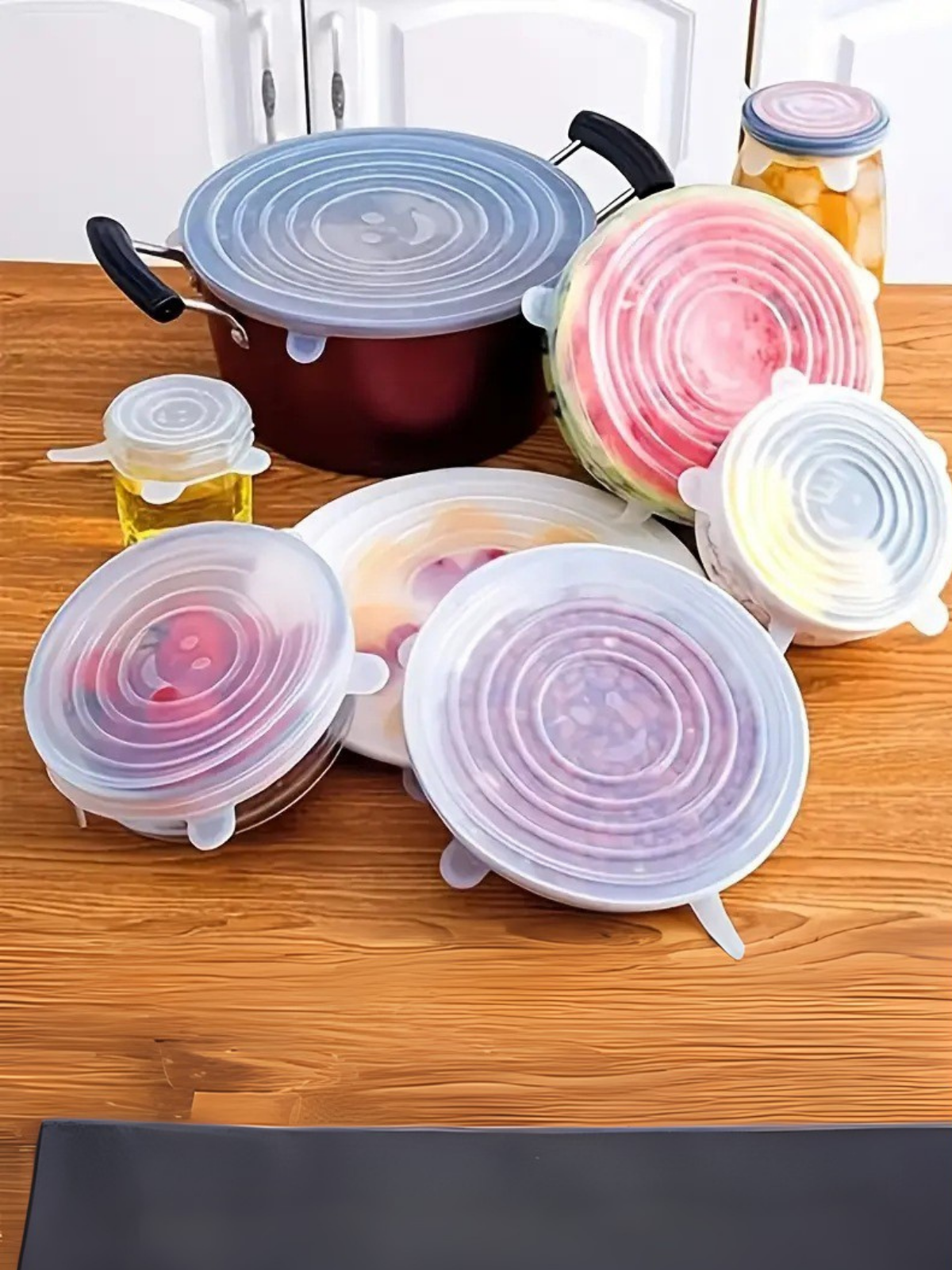 Anında Kapımda | 6’lı Tazeliği Koruyan Silikon Kapak Tabak Tencere Kapak Bonesi