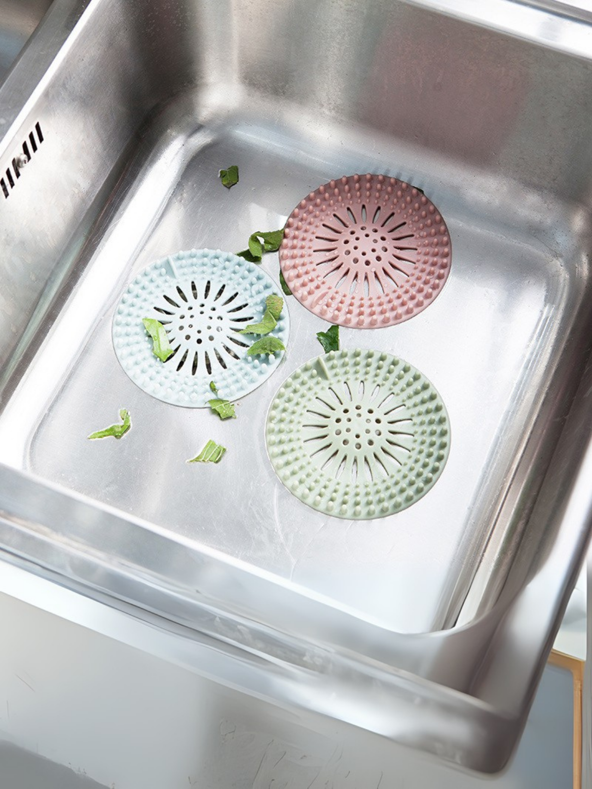 Anında Kapımda | Silikon Banyo ve Mutfak Gider Kapatıcı Çöp Tutucu Lavabo Süzgeci