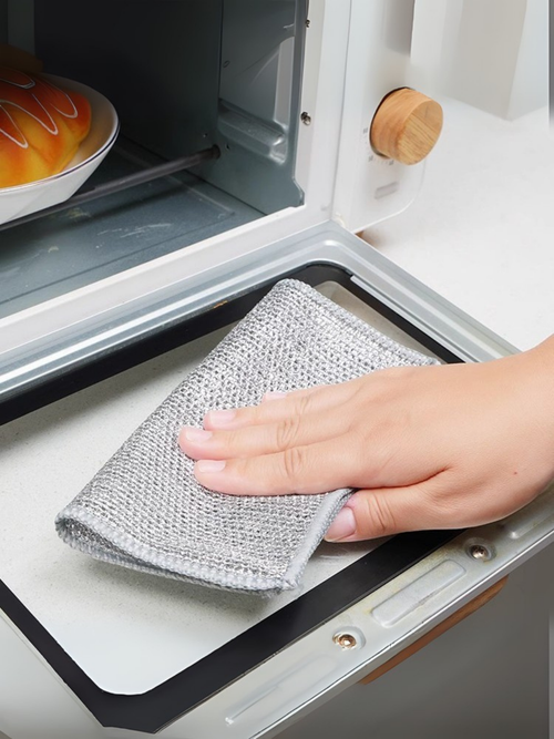 Anında Kapımda | 10’lu Highqual Inox Çok Amaçlı Tel Çizmez Bulaşık Bezi Dayanıklı Temizlik Bezi 20x20