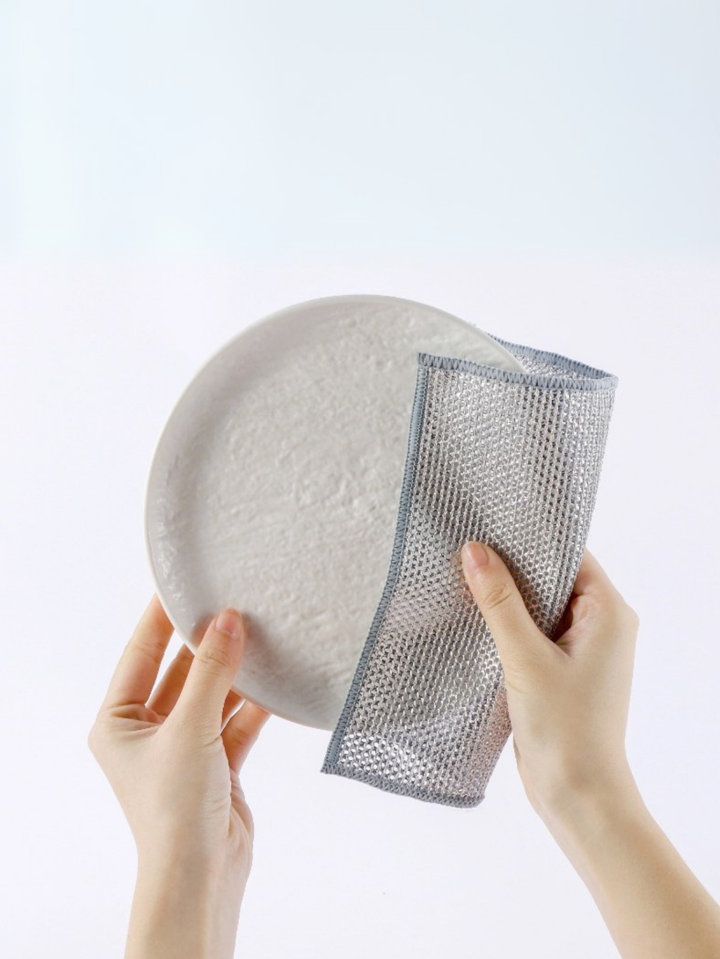 Anında Kapımda | 10’lu Highqual Inox Çok Amaçlı Tel Çizmez Bulaşık Bezi Dayanıklı Temizlik Bezi 20x20