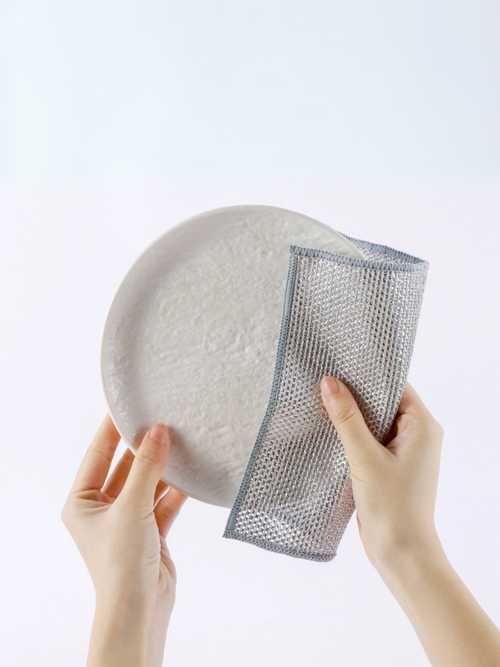 Anında Kapımda | 10’lu Highqual Inox Çok Amaçlı Tel Çizmez Bulaşık Bezi Dayanıklı Temizlik Bezi 20x20